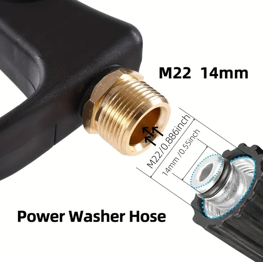 Byssa fyrir háþrýstidælu (m/ 1/4" hraðkúplingu) (3 gerðir)